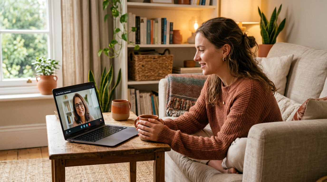 Sessão Online com Conforto e Privacidade